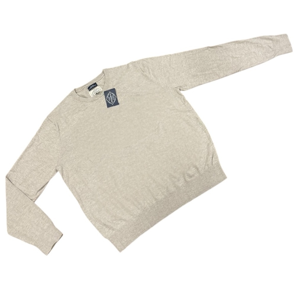 NWT St. John’s Bay Crew Neck Long Sleeve Pullover Sweater Stone Heather XL